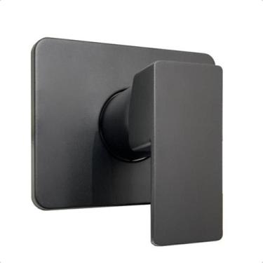 Imagem de Acabamento para Registro Chuveiro Monocomando Misturador Preto Black -
