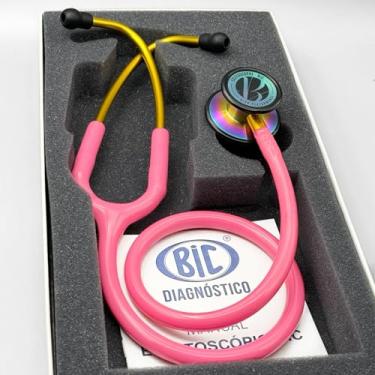 Imagem de Estetoscópio Bic Eternity Rosa Chiclé ES1506 - Excelente Ausculta - Garantia de 5 anos