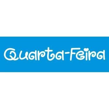 Imagem de Stencil Litoarte 8,4 x 28,6 cm - STE-285 Quarta-Feira