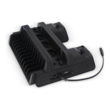 Imagem de Suporte Base Vertical Cooler E Carregador Ps4 Pro Slim Fat - Dobe