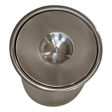 Imagem de Lixeira Pia Cozinha Embutir No Granito Em Inox 5lts 20X24 CM 5 litros 