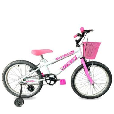 Imagem de Bicicleta Infantil Aro 20 Avance SX Freios V-brake, Branco, Rosa