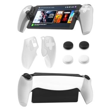 Imagem de GLDRAM White Silicone Protective Grips Case for PlayStation Portal Remote Player Controller, Upgraded Handle Skin Cover with 4 Thumb Caps for PS5 Portal Accessories - Thickened & Anti-Fingerprint