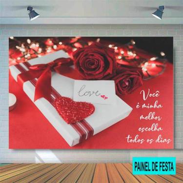 Imagem de Painel de Festa para dia dos namorados - Shopp do Adesivo