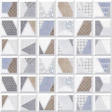 Imagem de Papel De Parede Adesivo Lavável sala Ladrilhos Mult Color Mosaico Cozi