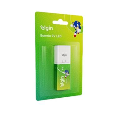 Imagem de Bateria 9v Alcalina com Lanterna Elgin - Blister C/1 Unidade
