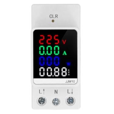 Imagem de Medidor de Energia de Trilho Din de Tubo Digital LED Com Tela Grande Colorida para Fatores de Potência de Frequência de Eletricidade de Corrente de Tensão Em Tempo Real, 80-270V