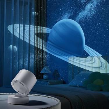 Imagem de Projetor Star Galaxy Night Light ¨C Planetário Projetor com céu estrelado giratório, constelações, Terra realista e Saturno | Decoração de quarto para crianças e adultos | Presente de auxílio para
