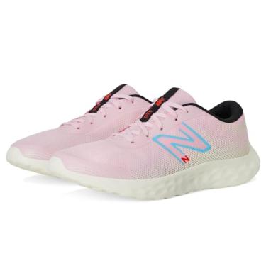 Imagem de New Balance Tênis masculino 520v8 - Criança pequena e grande, Mid Century Pink/Team Sky Blue/Black, 19