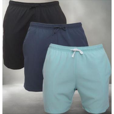 Imagem de Kit 3 Bermudas Masculina Tactel Corrida Academia Treino - MC Digital, 