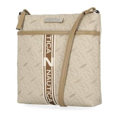 Imagem de Nautica Bolsa tiracolo Lakeside Signature Jaquard North South, Trigo ligado, One Size