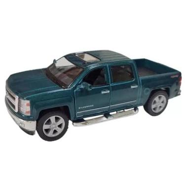 Imagem de Miniatura Chevrolet Silverado 2014 Kinsmart Escala 1/46 Metal e Fricçã