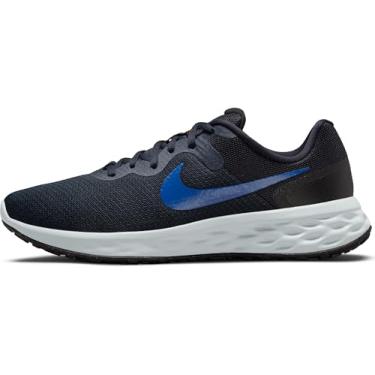 Imagem de NIKE Tênis de corrida masculino Revolution 5 Flyease, Dk Obsidian Hyper Royal Preto Cinza Neblina Hyper Crimson, 41