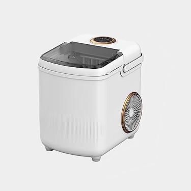 Imagem de Máquina de fazer gelo, máquina de gelo de bancada, máquina de gelo com alça, máquina de gelo autolimpante, 10 kg/24H, 9 cubos de gelo prontos em 6 minutos para casa, cozinha, bar, festa, máquina de