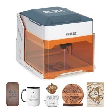 Imagem de WAINLUXPRO Máquina de gravação a laser K10 3W, mini máquina de gravação a laser para madeira couro silicone papel vidro pano acrílico, Grabadora Láser, Gravador Laser Class1