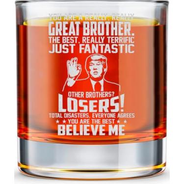 Imagem de Presentes para irmão de irmã, irmão - presentes engraçados para irmão - Melhores presentes de aniversário para irmão, irmão mais velho, irmão mais novo, irmãos, cunhado - Great Brother 283.5 g Whisky