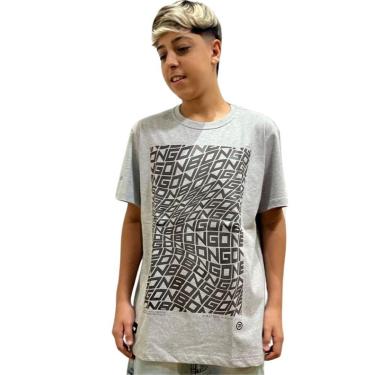 Imagem de Camiseta Masculina Onbongo Wave Cinza ON194-Masculino
