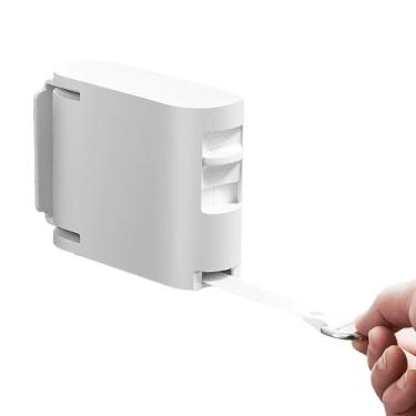 Imagem de Varal Retrátil Extensível Varal Telescópico De Parede, A Terceira Geração De Cordão TUP, Forte E Durável, Dobra Livre De 180°(White)
