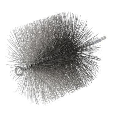 Imagem de PATIKIL Escova de limpeza de chaminé de arame de 12,7 cm, escova de limpeza de chaminé redonda de aço inoxidável com encaixe NPT de 1/4 para tubos de secador de barraca de fogão a lareira, prata