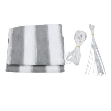 Imagem de GRCFUMO Cobertura de cerca de tela de privacidade para varanda, cobertura de cerca de tela de privacidade de deck, cerca de tela de privacidade de pára-brisas de malha Proteção (Grey White)