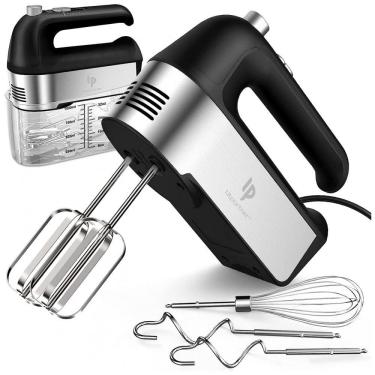 Imagem de Batedeira de Mão Elétrica com Botão de Ejeção e 5 Velocidades, 110V 450W, LILPARTNER, Preta