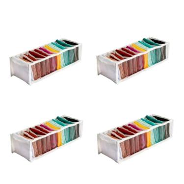 Imagem de Kit 4 Colmeia Organizadora Roupa Infantil e Adulta Cristal Premium P - Organizador de Gaveta e Guarda Roupa 11 Nichos