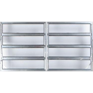 Imagem de Janela Basculante de Alumínio Duplo 1,00x1,20 Brilhante