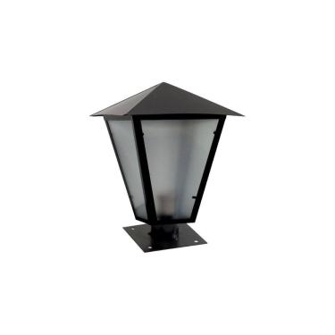 Imagem de Luminária Romana Parafusar No Muro Alumínio Preto 31cm