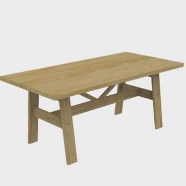 Imagem de Mesa de Jantar 6 Lugares Madeira Maciça Farm Artemobili