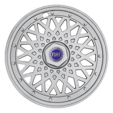 Imagem de Calota 602ar-pta aro 15 aro de pressão + emblema de papel fiat azul - 