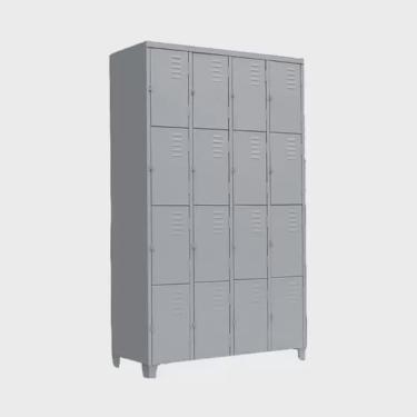 Imagem de Roupeiro De Aço Guarda-Volume Locker Vestiário 16 Portas