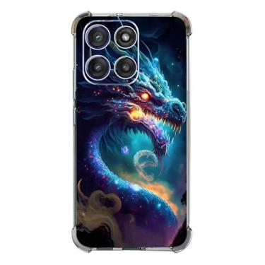 Imagem de Beaucov Capa para Moto G Stylus 2025, proteção contra quedas de dragão azul à prova de choque TPU capa protetora de corpo inteiro resistente a arranhões para Motorola Moto G Stylus 2025