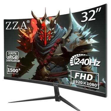 Imagem de ZZA Monitor Curvo Para Jogos Hdr 1K De 32" - Fhd (1920X1080), 240 Hz, 1500R, 1 Ms, Desfoque De Movimento Extremamente Baixo, Freesync Premium, Montagem Vesa, Displayport, Hdmi