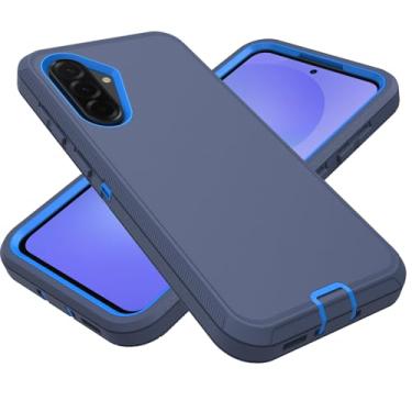 Imagem de Capa para Samsung Galaxy A36 5G/A56 5G, capa resistente à prova de poeira à prova de choque 3 em 1 capa robusta para Samsung Galaxy A36/A56 (azul)