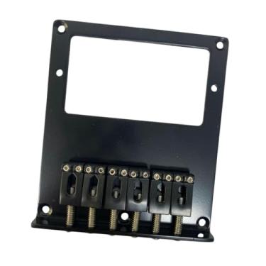 Imagem de MERIGLARE Montagem da ponte de guitarra Ponte fixa Placa de controle vintage 6 Strings liga acústica da ponte de guitarra clássica de guitarra, Sólido