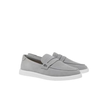 Imagem de Lacoste Tênis masculino Cochet Loafer, Cinza e branco, 45