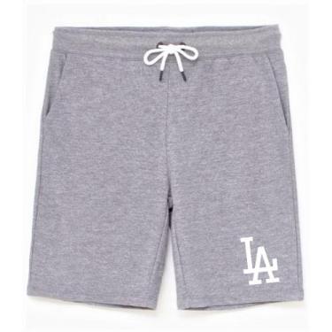 Imagem de Bermuda Moletinho Masculina Los Angeles La Beisebol Baseball - Phashio