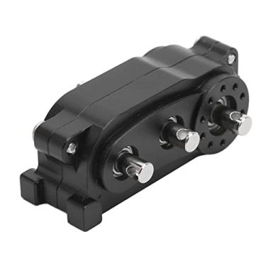 Imagem de Caso de Transferência 313mmbase Lateral de 213 Mm 2 Velocidade CNC Peças Liga Alumínio Anodizado Anodizado para SCX10 /10 RC Car prata. transferir. olhar. isto. atraente. transferir. e. fazer. (Preto)