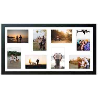 Imagem de Quadro Multifotos 8 Fotos de 10x15 Paspatur Branco 30x60 - SHD Soleil 