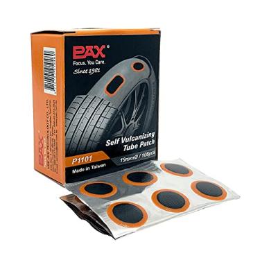 Imagem de PAX 108 peças de adesivos de tubo interno de pneu de bicicleta redonda de 19 mmØ, patch de reparo de pneu de perfuração plana para bicicleta, motocicleta, scooter, BMX, ATVs, flutuante, borracha