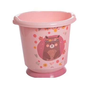 Imagem de Banheira Sensitive 17,2 Lts Infantil Ofurô De Bebê Plasútil (Bichinho Rosa)