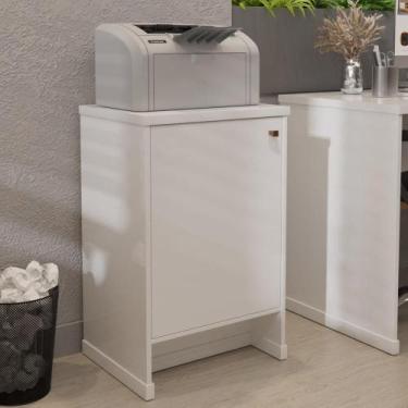 Imagem de Aparador Balcão 1 Porta Tampo MDP 25mm Berlin - ViaNossa, Branco