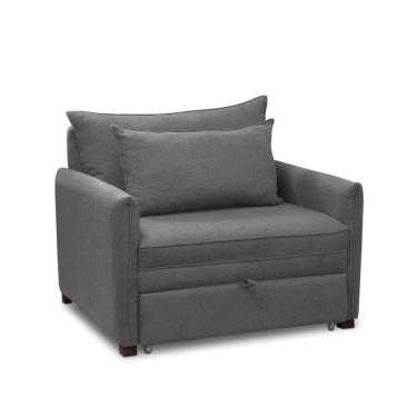 Imagem de Poltrona Cama Retrátil Solteiro com Rodízio Cloe Bouclê E03 - D`Rossi