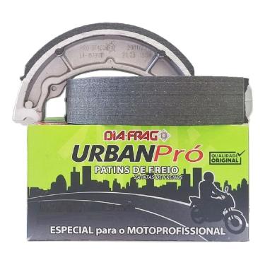 Imagem de Patim Lona De Freio Traseiro Diafrag Urban Pro Biz 100 Nxr 150 Shineray POP BIS 125 Pop 100 Crf 230 Bros DIAFRAG