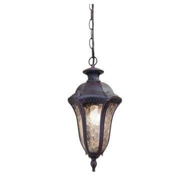 Imagem de Pendente Colonial Metal Marrom e Policarbonato 37cm 1E27