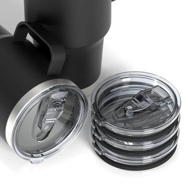 Imagem de Linkidea Tampa de copo de 850 g compatível com YETI Rambler, D·S, BJPKPK, pacote com 4 tampas de substituição à prova de derramamento para boca de copo de 9,4 cm