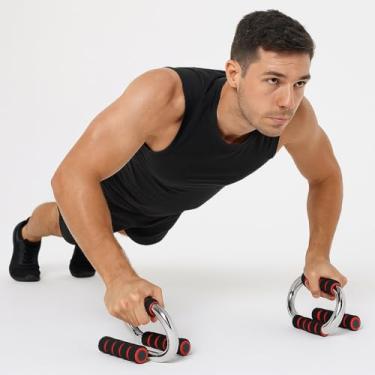 Imagem de SUPORTE PARA FLEXÃO – Apoio de Chão Barra Push Up Premium | Treino de Ombro, Tríceps, Peito, Abdômen, Prancha | Aparelho de Academia em Casa, Portátil e Antiderrapante