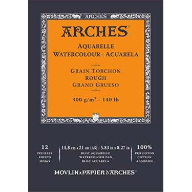 Imagem de Bloco Arches Aquarelle 300 G/m² Grão Rugoso A5 Branco 12 Folhas