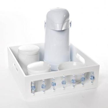 Imagem de Kit Higiene Pedra Azul Quarto Bebê Menino - Potinho de mel