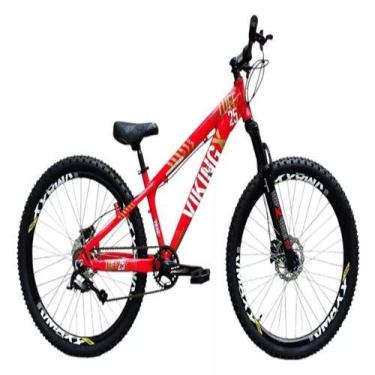 Imagem de Bicicleta Vikingx Vermelho Aro 26 Single Wheeling Freio Hidráulico